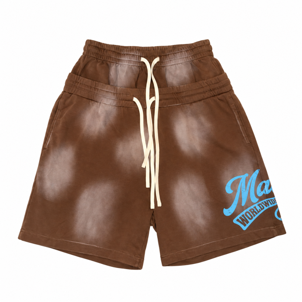 MADRÉ DOUBLE BAND SHORTS BROWN/BLUE