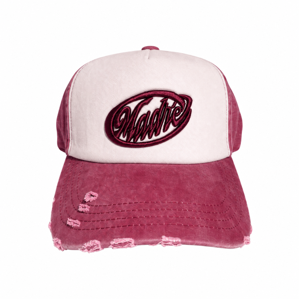 MADRÉ BURGUNDY DISTRESS CAP