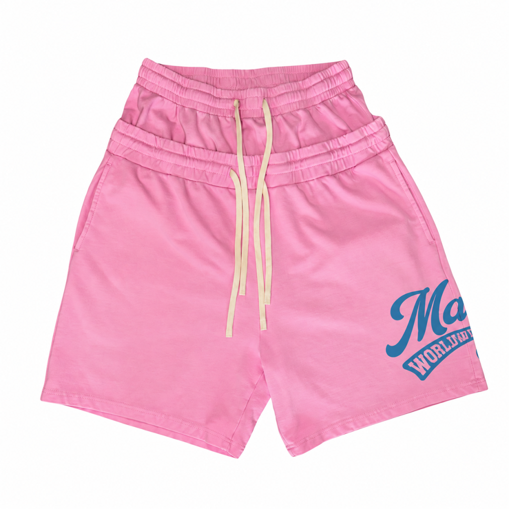 MADRÉ DOUBLE BAND SHORTS PINK/BLUE