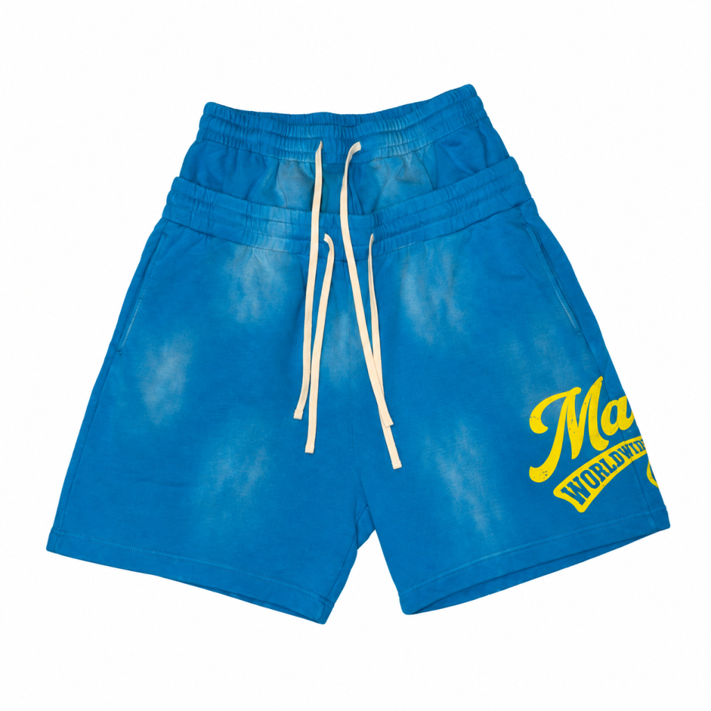 MADRÉ DOUBLE BAND SHORTS BLUE/YELLOW