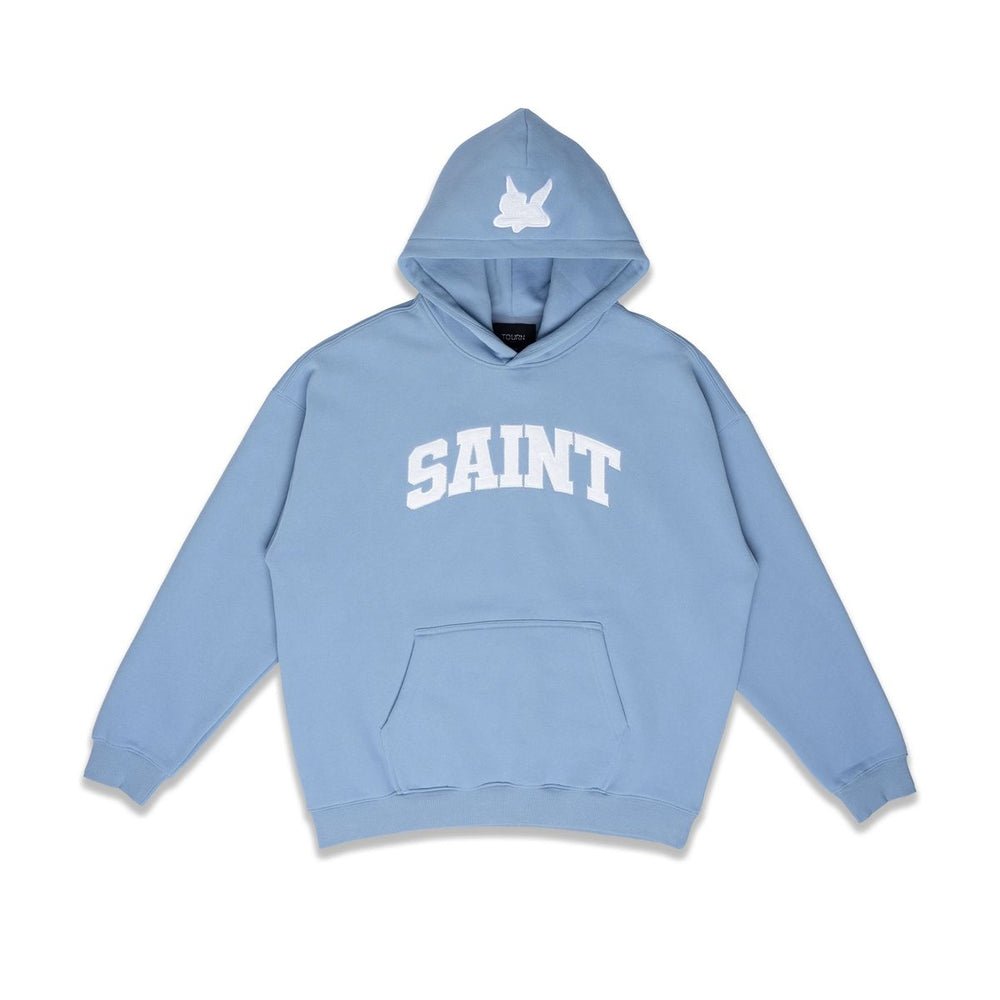 Hoodie- Saint Logo – Ski Blue/WHT