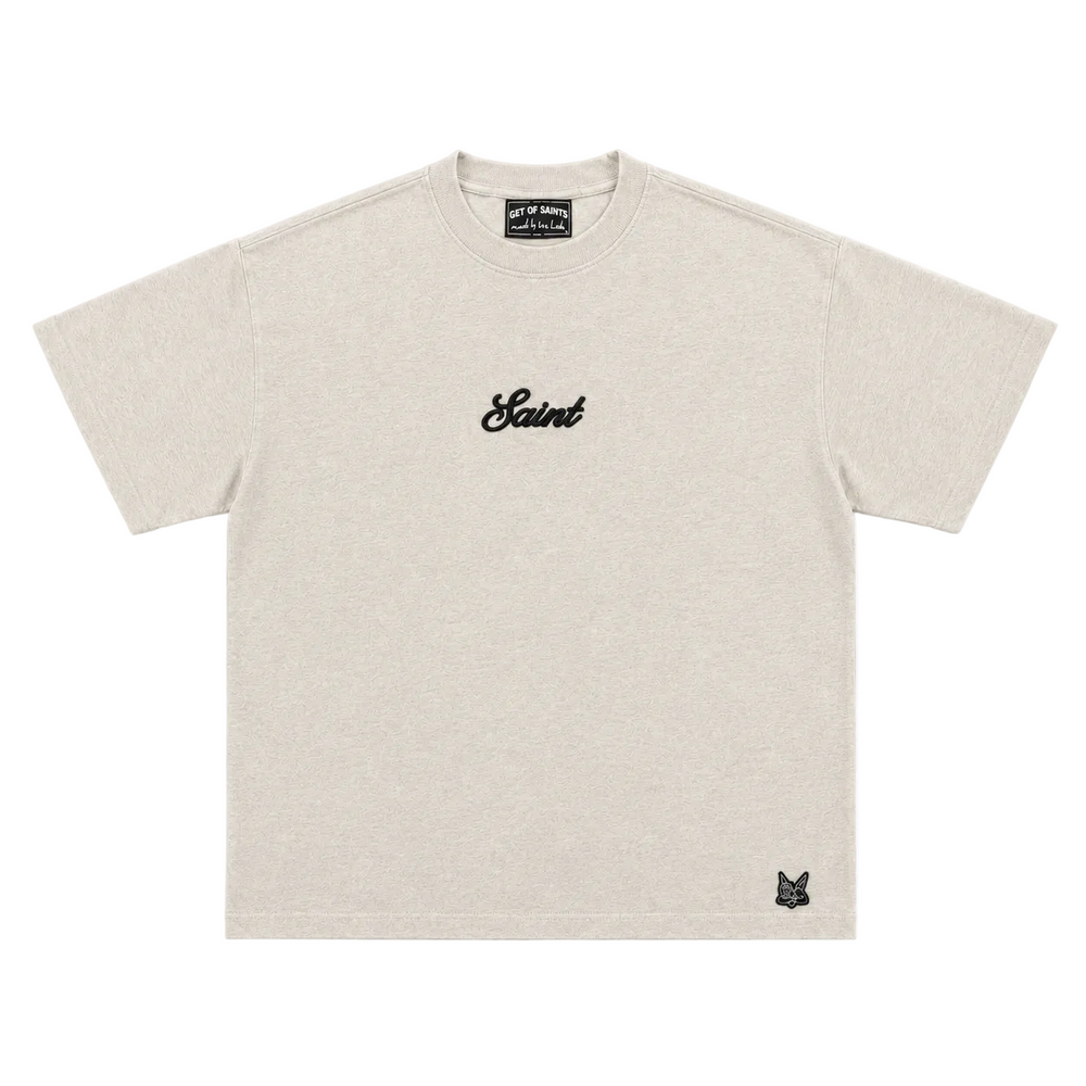 Saint Signature Tee – Oat Ash