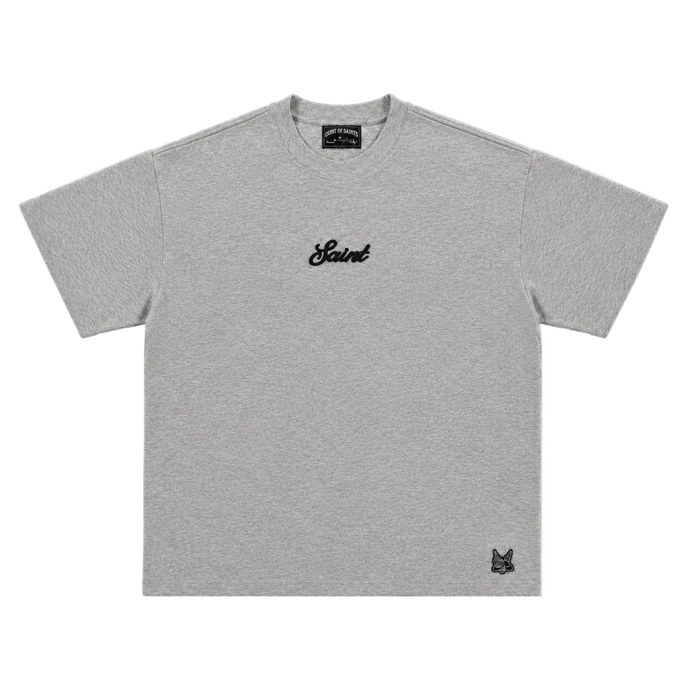 Saint Signature Tee – Athletic Grey