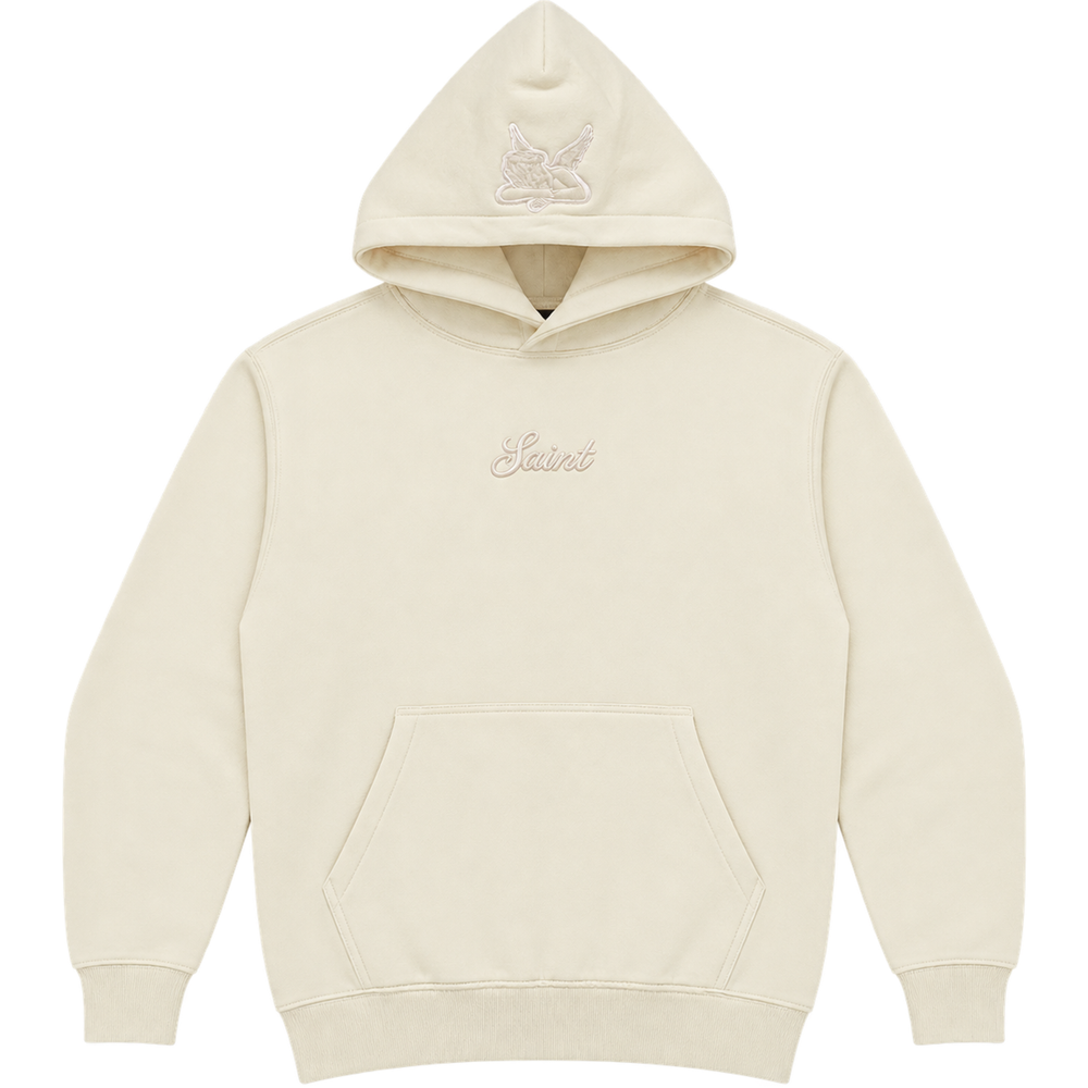 Hoodie Saint Logo Signature-CREAM