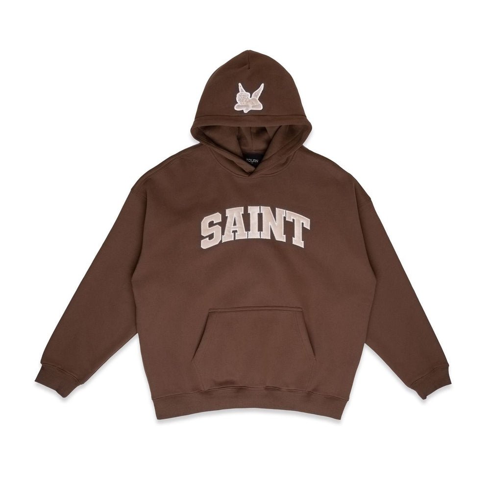 Hoodie- Saint logo Brown/CRM